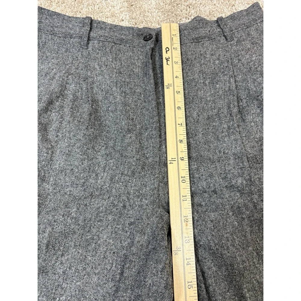 Prophecy‎ by Sag Harbor Pleated Pants Womens 14 Grey Excellent Wool Blend Tweed